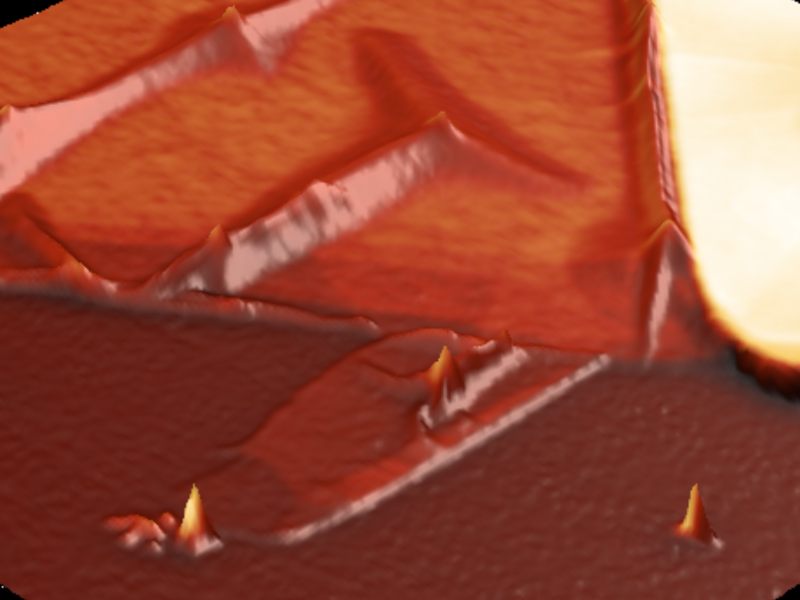 WSe2 纳米柱 SEM/AFM 关联